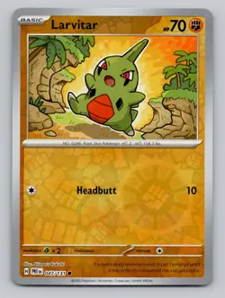 Reverse Holo Larvitar #047/131 Common SV: Prismatic Evolutions Pokemon - Image 1