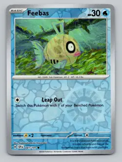 Reverse Holo Feebas #041/191 Common SV08: Surging Sparks Pokemon - Image 1