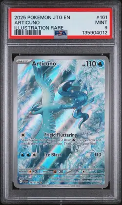 2025 POKEMON JTG EN-JOURNEY TOGETHER ILLUSTRATION RARE #161 ARTICUNO PSA 9 - Image 1