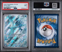 2025 POKEMON JTG EN-JOURNEY TOGETHER ILLUSTRATION RARE #161 ARTICUNO PSA 9 - Image 3