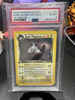 DARK MAGNETON PSA 6 #11 • 2000 POKEMON TEAM ROCKET HOLO EX-MT - Image 1