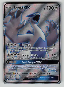 Lugia GX 207/214 Rare Ultra Lost Thunder Pokemon vLP - Image 1