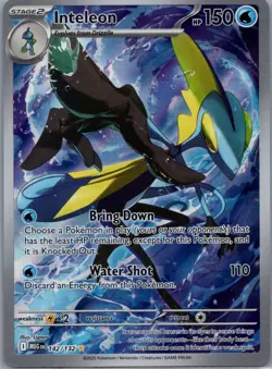 Inteleon 142/132 ME01: Mega Evolution Pokemon TCG Illustration Rare NM - Image 1