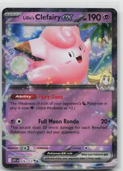 NM Lillie's Clefairy ex 076/217 Double Rare Ascended Heroes Pokemon - Image 1