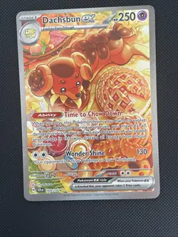 Pokemon TCG Dachsbun ex 169/142 SV07 Stellar Crown SIR Full Art Holo 250 HP - Image 1