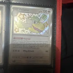 Pelipper 204/091 Shiny Rare Paldean Fates Pokemon Holo Near Mint - Image 1