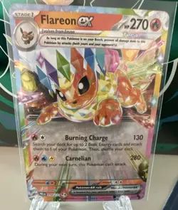 The Pokemon Company Flareon ex 014/131 Prismatic Evolutions Rare Holo Tera HP270 - Image 1