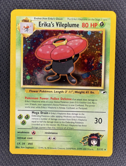 Pokemon Erika's Vileplume Holo 5/132 Gym Hero's Unlimted (NM) - Image 1