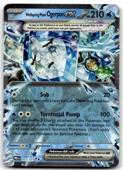 Wellspring Mask Ogerpon ex 027/131 Holo Prismatic Evolutions Pokemon Holo LP - Image 1