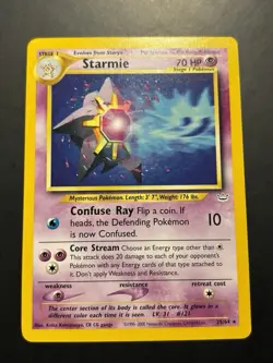 Pokemon TCG Starmie Neo Revelation 25/64 Regular Unlimited Rare NM - Image 1