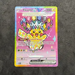 Pikachu ex 277/217 Me: Ascended Heroes Special Illustration Rare Pokemon SIR - Image 1