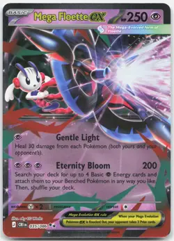 Mega Floette ex 035/086 Double Rare ME04: Chaos Rising Pokemon Holo Near Mint - Image 1