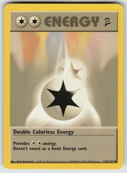 Double Colorless Energy 124/130 Uncommon Base Set 2 Pokemon Heavily Played - Image 1