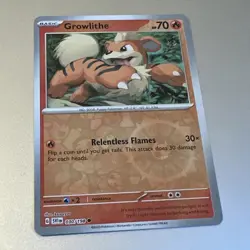 Growlithe 030/198 Scarlet & Violet Pokemon Reverse Holo NM - Buy 3 Get 2 Free - Image 1