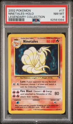 ***Ninetales Legendary Collection *** 17/110 | Holo Rare | Pokemon | PSA 8 - Image 1