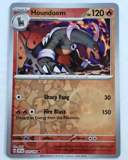 Houndoom 034 Scarlet & Violet Reverse Holo Pokemon TCG 2023 - Image 1