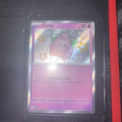 CLEFFA 150/091 SHINY RARE PALDEAN FATES POKEMON NEAR MINT - Image 1