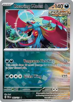 Pokemon TCG Roaring Moon 065/131 Pokeball Holo Prismatic Evolution NM - Image 1