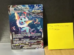 Reshiram & Charizard GX, Vaporeon/Flareon VMAX, Rayquaza 4-Card Promo Lot - Image 2