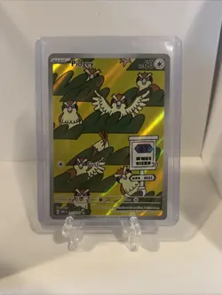 Pokemon TCG Pidgey Illustration Rare Card 207/197 Sv03: Obsidian Flames - Image 1