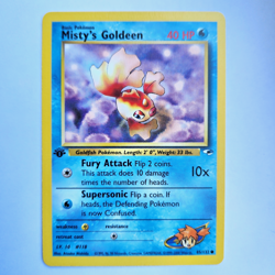 Misty's Goldeen 85/132 Pokemon TCG 1st Edition Gym Heroes NM Vintage 2000 Card - Image 2