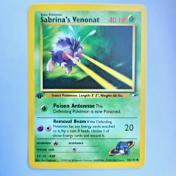 Sabrina’s Venonat 96/132 Pokemon TCG 1st Edition Gym Heroes NM Vintage 2000 Card - Image 2