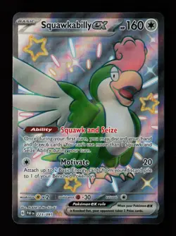 Squawkabilly ex 223/091 Holo SV: Paldean Fates Pokemon Card - Image 1