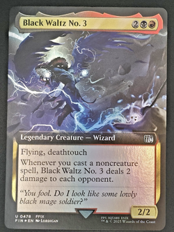 Black Waltz No. 3 (Extended Art) Foil #478 Final Fantasy NM Magic The Gathering - Image 1