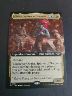 MTG Obeka, Splitter of Seconds Outlaws of Thunder Junction 0358 Borderless NM - Image 1