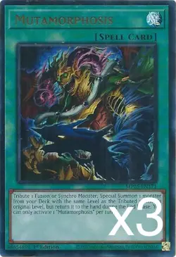 3X Yugioh Mutamorphosis MP25-EN171 Ultra Rare 1st Edition NM - Image 1
