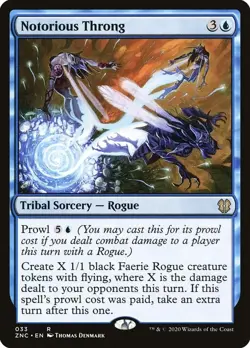Notorious Throng 33 Rare Commander: Zendikar Rising Magic: The Gathering NM - Image 1