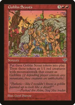 Goblin Scouts Uncommon Mirage Magic: The Gathering Near Mint - Image 1
