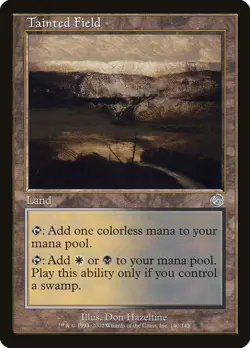 Tainted Field 140 Uncommon Torment Magic: The Gathering Near Mint - Image 1