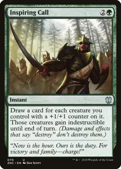 Inspiring Call 70 Uncommon Commander: Zendikar Rising Magic: The Gathering NM - Image 1