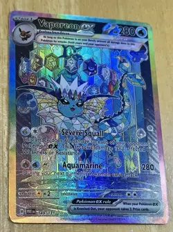 Pokemon Company Vaporeon ex 149/131 Prismatic Evolutions SIR Holo Custom - Image 1