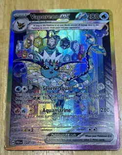 Pokemon Company Vaporeon ex 149/131 Prismatic Evolutions SIR Holo Custom - Image 2