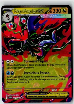 POKEMON Mega Dragalge ex - 065/086 [ME04: Chaos Rising] Double Rare Holofoil NM - Image 1