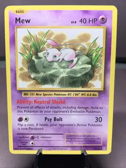 Pokemon TCG Mew 53/108 Non Holo Evolutions Pre Release Deck Exclusive 2016 - Image 1