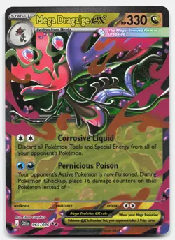 Mega Dragalge ex 065/086 Double Rare ME04: Chaos Rising Pokemon Near Mint - Image 1