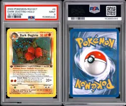 POKEMON DARK DUGTRIO 2000 ROCKET 1ST EDITION #6 HOLO PSA 9 - Image 3