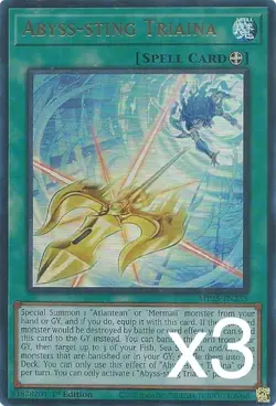 3X Yugioh Abyss-sting Triaina MP25-EN253 Ultra Rare 1st Edition NM - Image 1