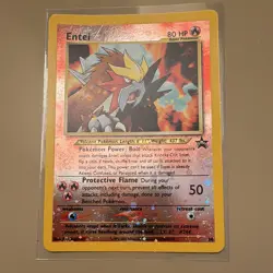 Nintendo Pokemon TCG Entei 34/53 Black Star Promo Reverse Holo HP/DMG Eng 2001 - Image 1