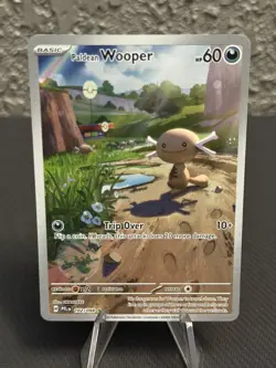 Pokemon Paldean Wooper Holo Illustration Rare HP 60 102/094 Phantasmal Flames - Image 1