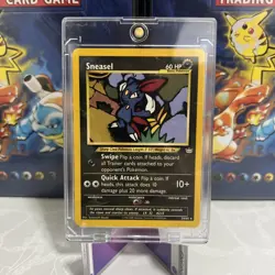 Pokemon TCG Sneasel 24/64 non Holo Neo Revelation Rare - Image 1