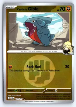 Cynthia's Gible (Energy Symbol Pattern) 109/217 Ascended Heroes Pokemon NM - Image 1