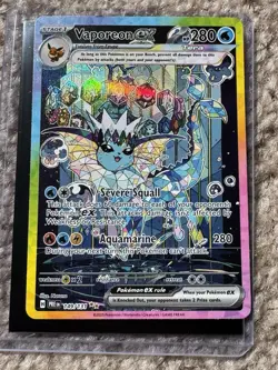 Pokemon Vaporeon ex 149/131 Sv: Prismatic Evolutions Holo Rare 2025 English - Image 2