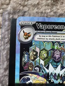 Pokemon Vaporeon ex 149/131 Sv: Prismatic Evolutions Holo Rare 2025 English - Image 3