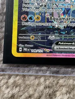 Pokemon Vaporeon ex 149/131 Sv: Prismatic Evolutions Holo Rare 2025 English - Image 5
