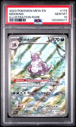 PSA 10 Nidoking 174/165 Scarlet & Violet 151 2023 Pokemon - Image 1
