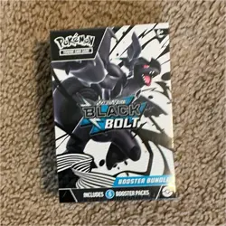 Pokemon TCG Black Bolt Booster Bundle Sealed Box 6 Packs English 2024 Zekrom - Image 1